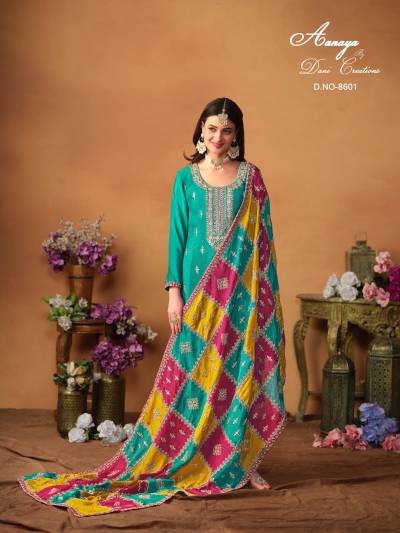 AANAYA VOL 186 BY DANI CREATION CHINON SILK SALWAR KAMEEZ WHOLESALER IN SURAT
